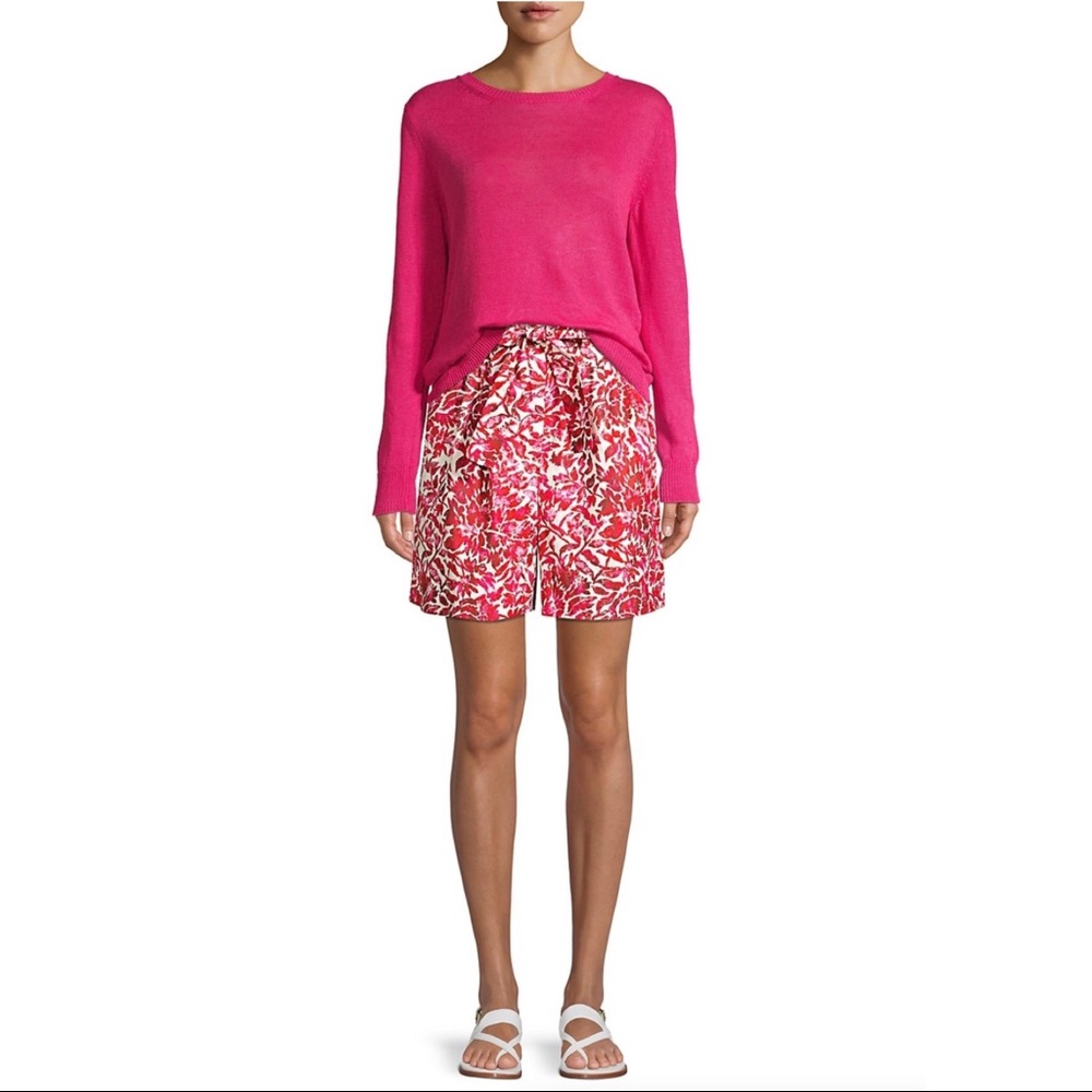 NEW WEEKEND MAX MARA FLORAL PRINT HIGH-WAISTED BERMUDA SHORTS - Picture 10 of 10